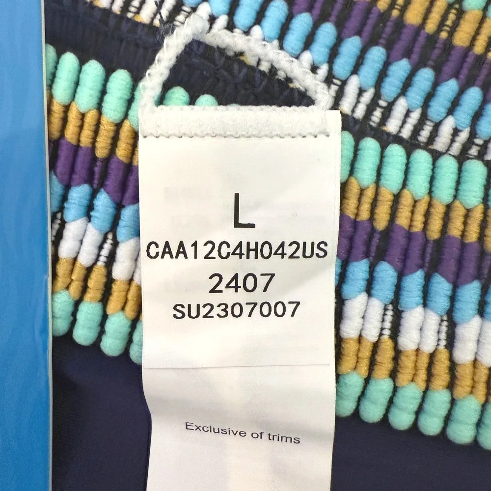 NWT CUPSHE Navy Blue High Waist Bikini 2-Piece Set‎ Swimsuit Womens L - Picture 5 of 9